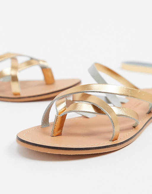 Asos Gold Strappy Sandal