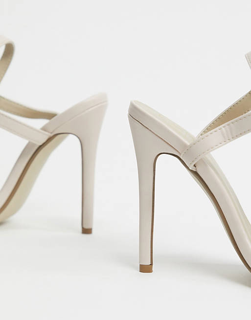 Missguided Beige Strappy Heels