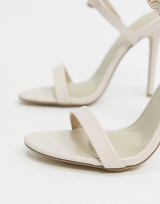 Missguided Beige Strappy Heels