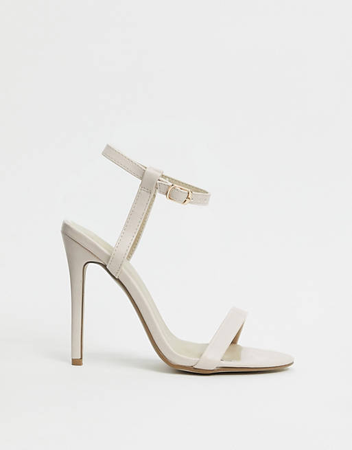 Missguided Beige Strappy Heels