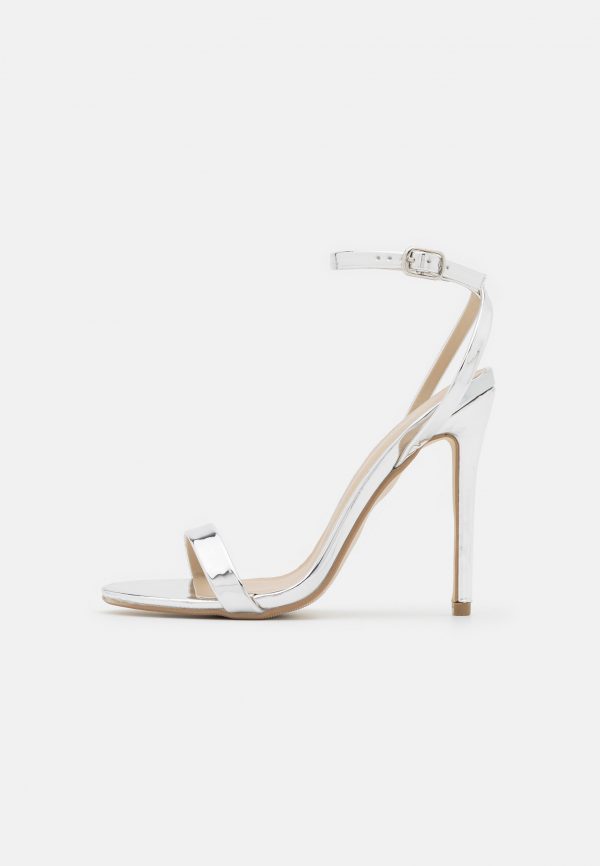 Missguided Silver Strappy Heels