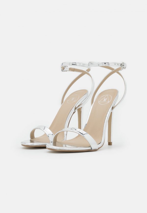 Missguided Silver Strappy Heels